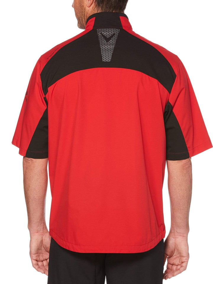 Mens Swing Tech 1/2 Sleeve Color Block Golf Windshirt-Jackets-Callaway