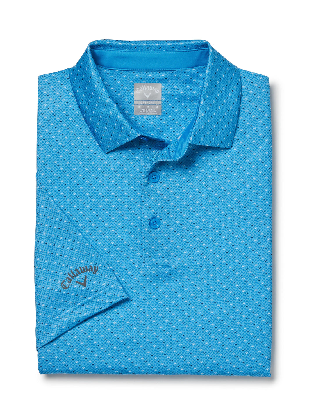 Men's Swing Tech Allover Chevron Golf Polo Shirt (Malibu Blue) 