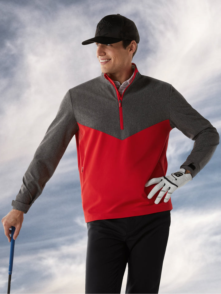 Mens Swing Tech™ Blocked 1/4 Zip Windbreaker-Jackets-Callaway