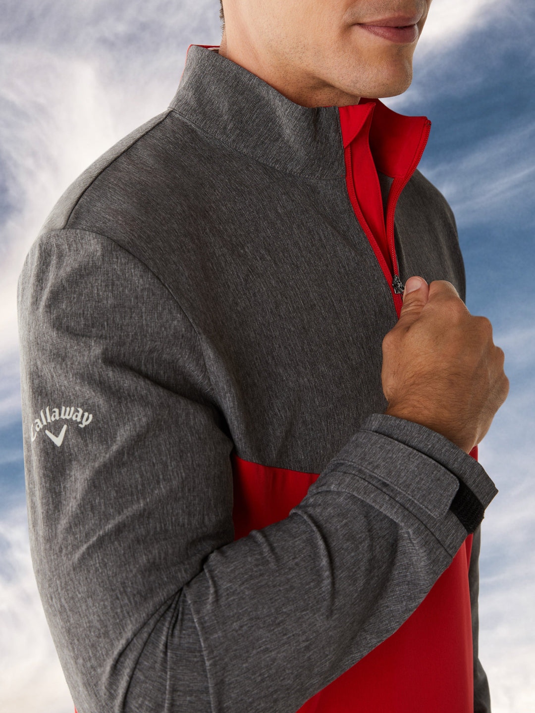 Mens Swing Tech™ Blocked 1/4 Zip Windbreaker-Jackets-Callaway