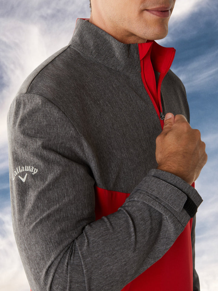 Mens Swing Tech™ Blocked 1/4 Zip Windbreaker-Jackets-Callaway