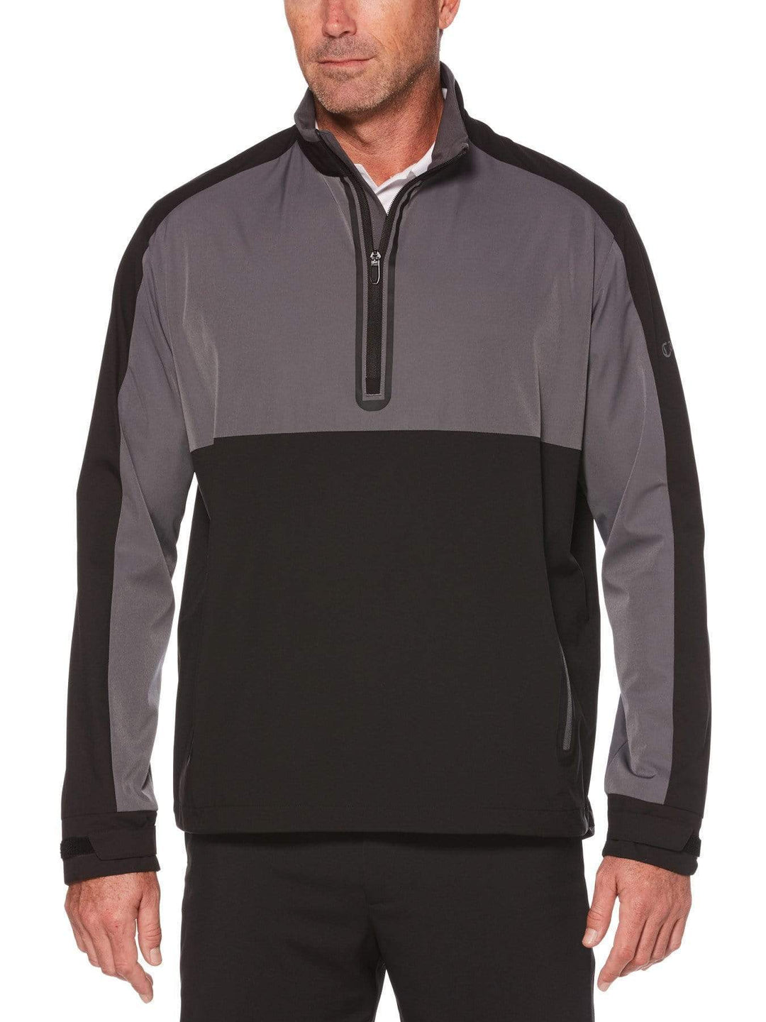 Mens Swing Tech 1/4 Zip Color Block Golf Windshirt-Jackets-Caviar-S-Callaway