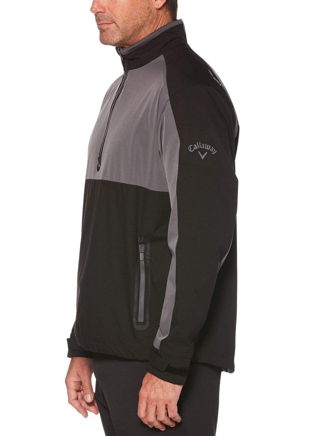 Mens Swing Tech 1/4 Zip Color Block Golf Windshirt Jackets