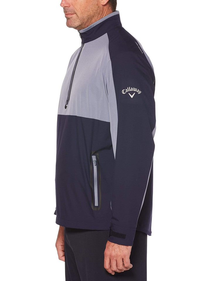 Mens Swing Tech 1/4 Zip Color Block Golf Windshirt Jackets