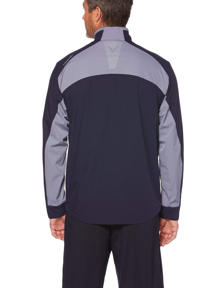 Mens Swing Tech 1/4 Zip Color Block Golf Windshirt Jackets