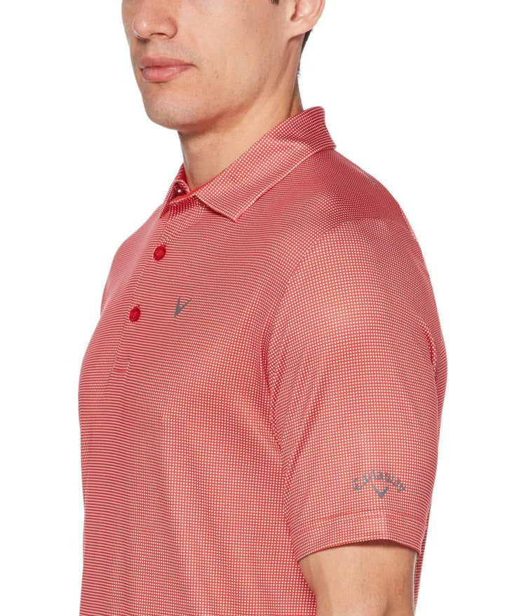 Mens Swing Tech Gingham Printed Golf Polo Polos