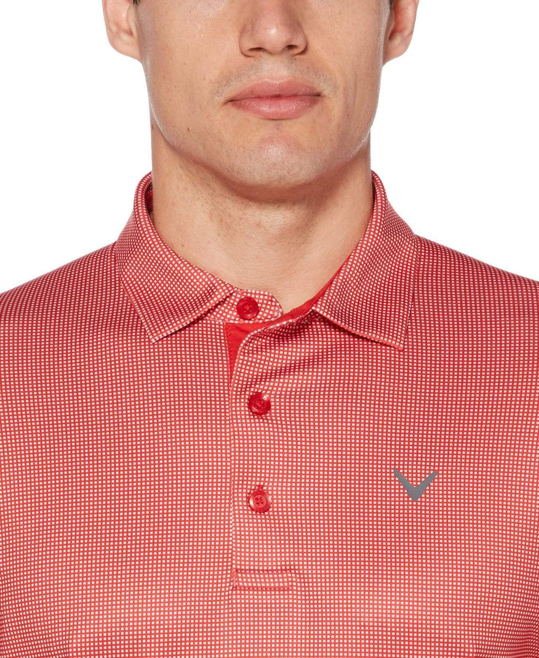 Mens Swing Tech Gingham Printed Golf Polo Polos