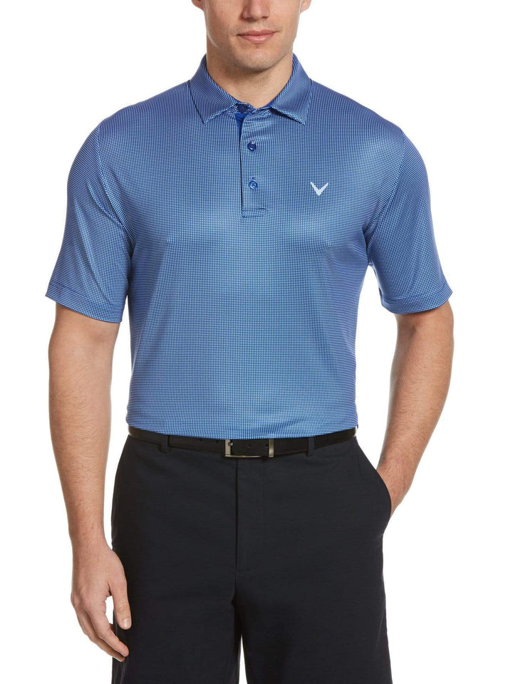 Mens Swing Tech Gingham Printed Golf Polo-Polos-Surf The Web-L-Callaway Apparel