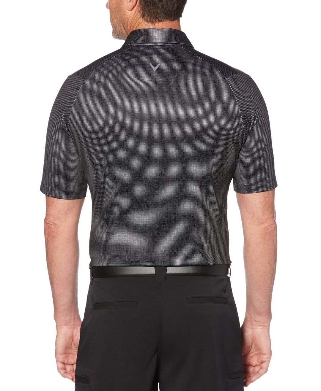 Mens Swing Tech Printed Gingham Polo Polos