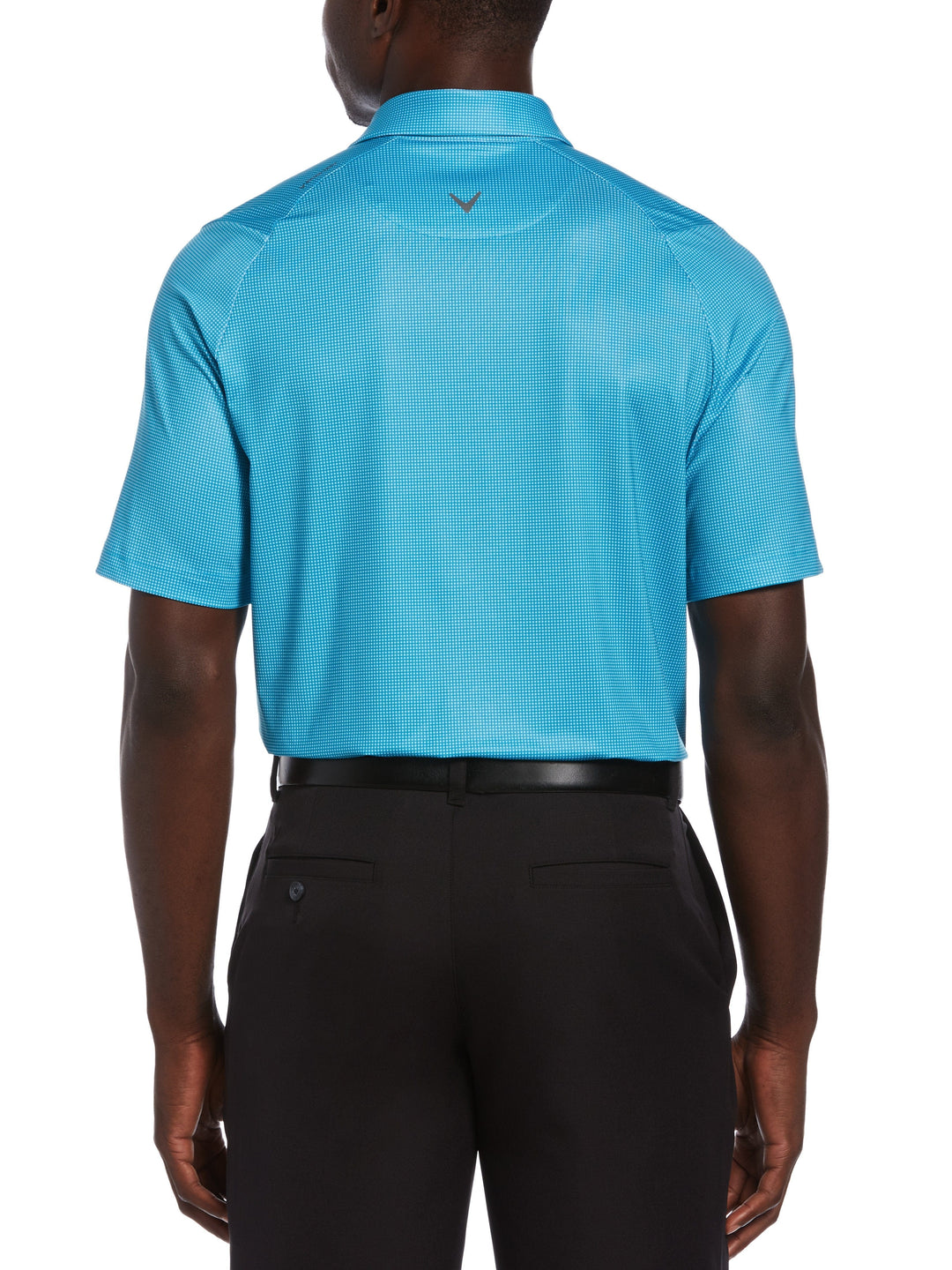 Mens Swing Tech Printed Gingham Polo-Polos-Callaway