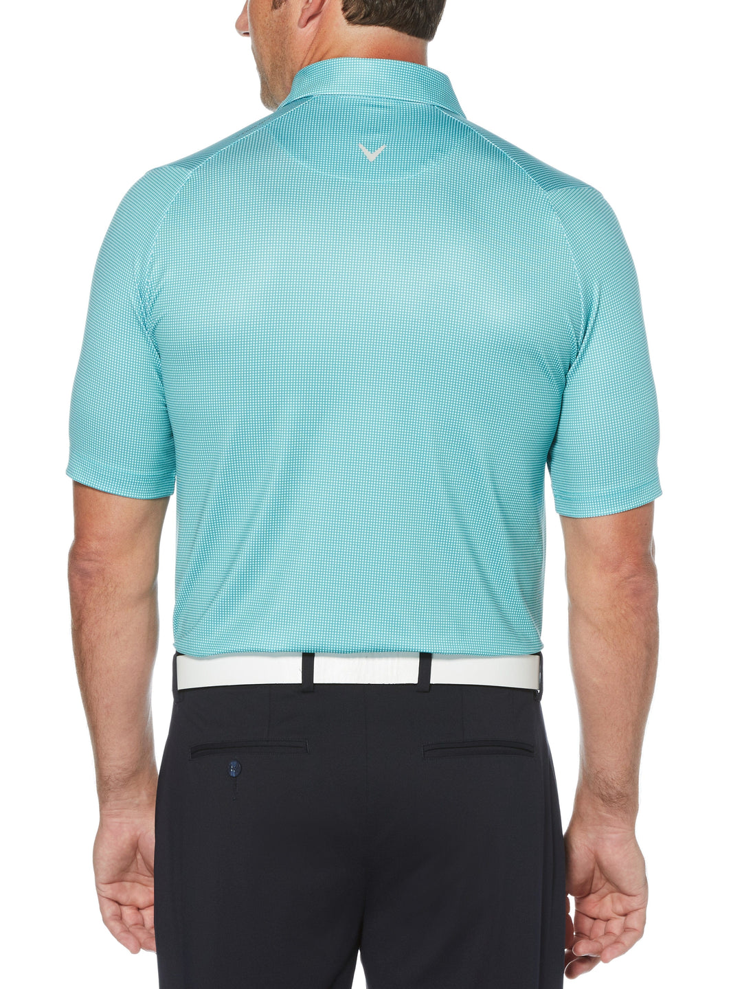 Mens Swing Tech Printed Gingham Polo-Polos-Callaway