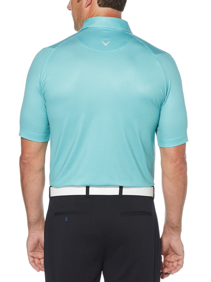 Mens Swing Tech Printed Gingham Polo-Polos-Callaway