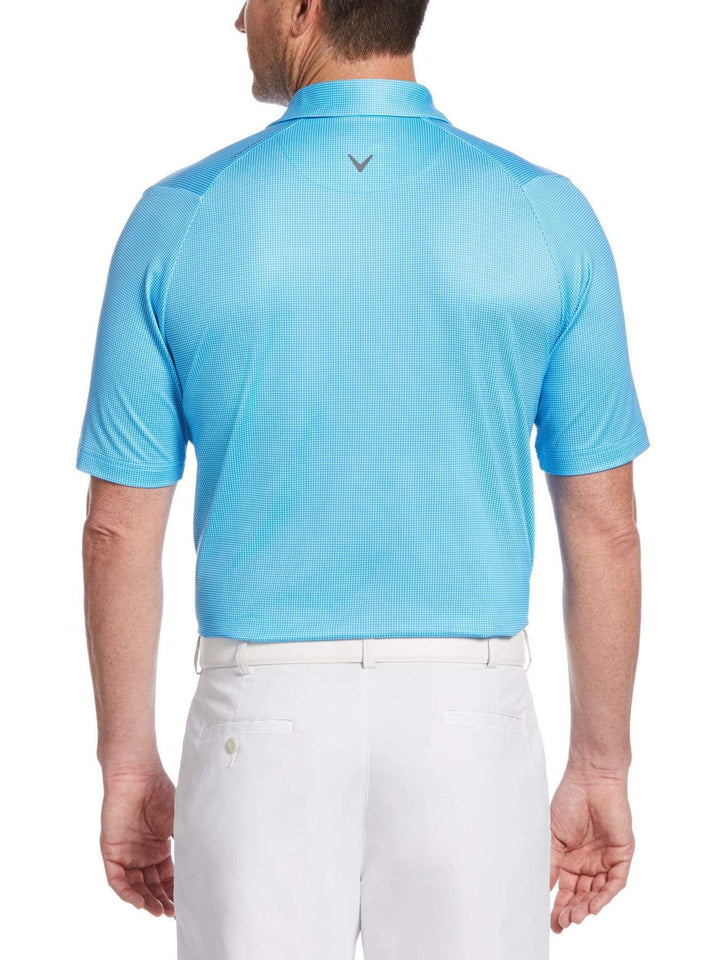 Mens Swing Tech Printed Gingham Polo Polos