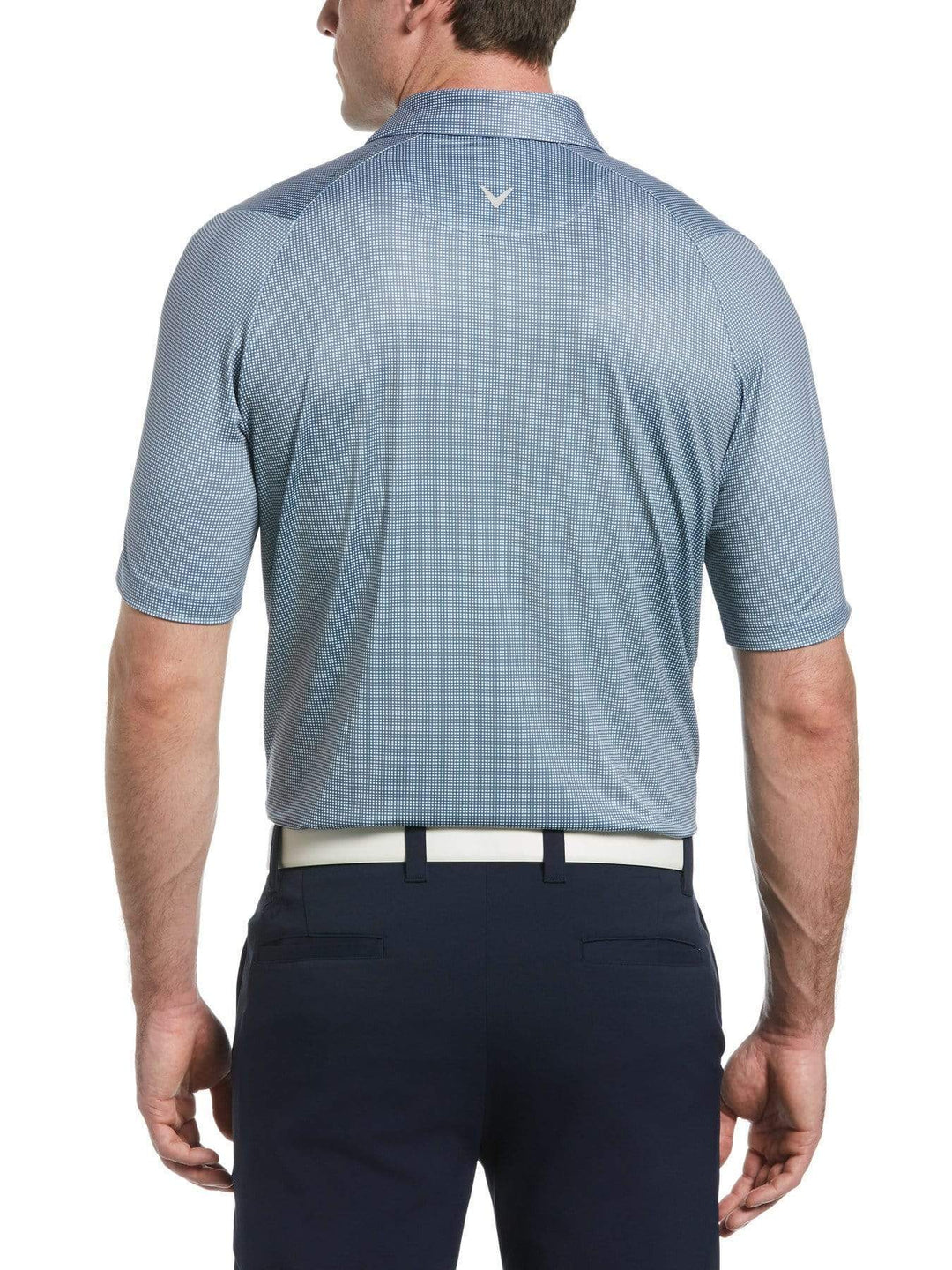 Mens Swing Tech Printed Gingham Polo-Polos-Callaway