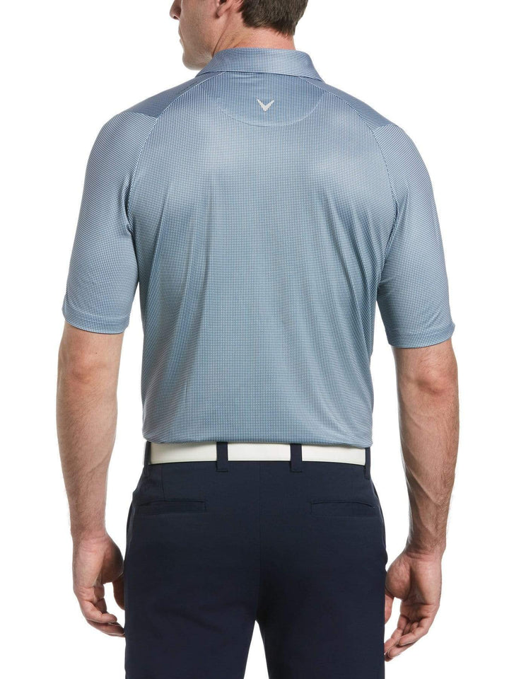 Mens Swing Tech Printed Gingham Polo-Polos-Callaway