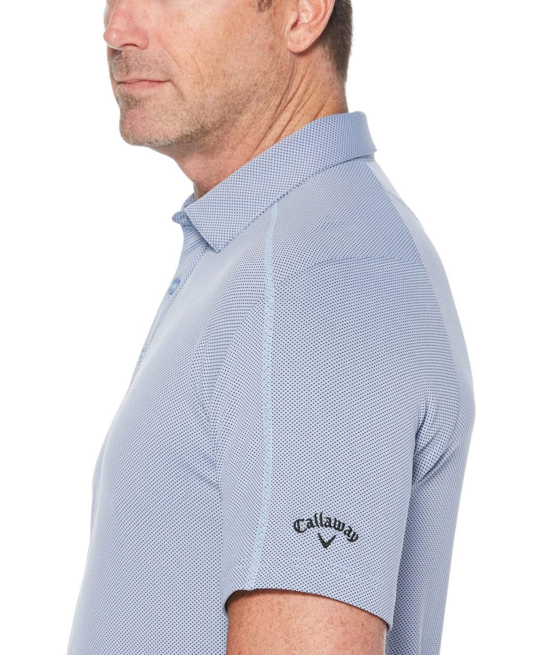 Mens Swing Tech Printed Gingham Polo Polos