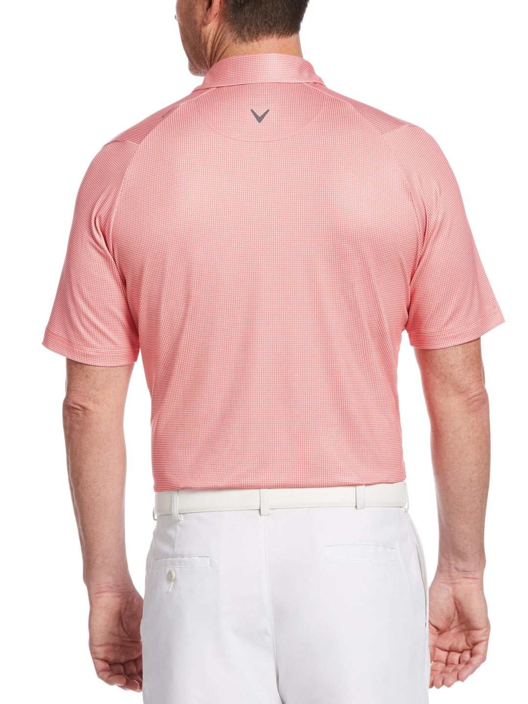 Mens Swing Tech Printed Gingham Polo-Polos-Callaway