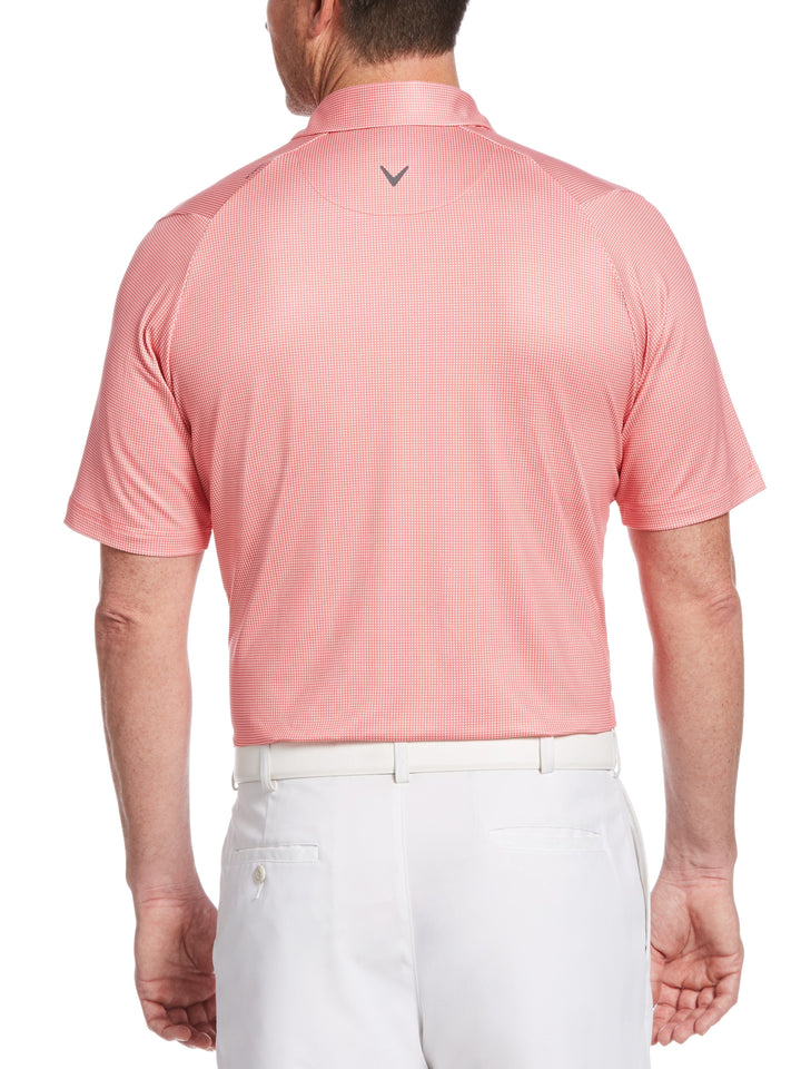 Mens Swing Tech Printed Gingham Polo-Polos-Callaway