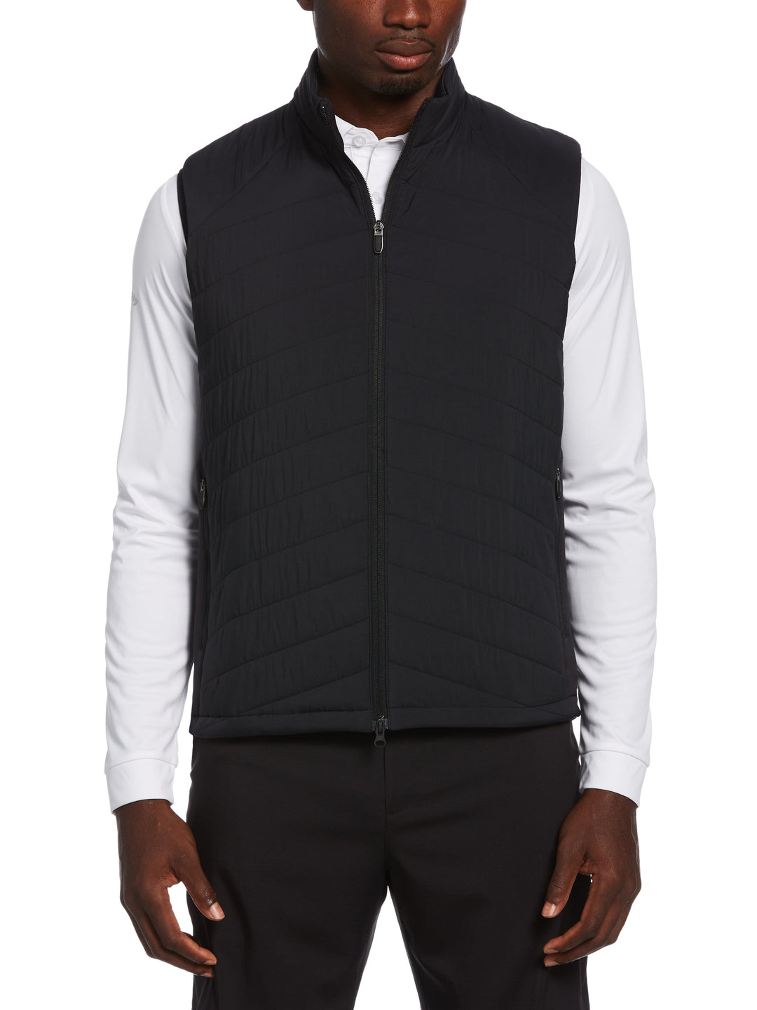 Mens Swing Tech Puffer Golf Vest (Caviar) 