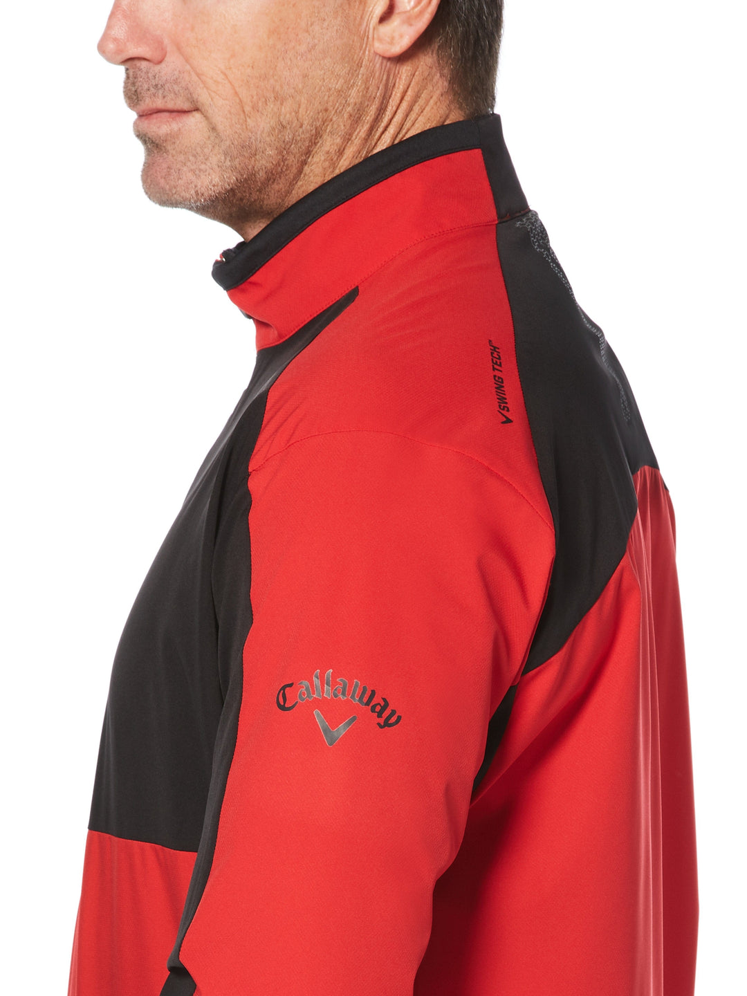 Mens Swing Tech 1/4 Zip Color Block Golf Jacket-Jackets-Callaway