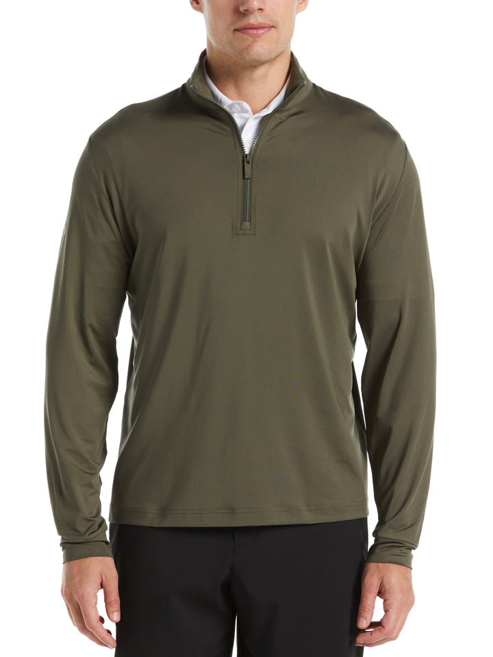 SwingTech™ 1/4 Zip Sun Protection Pullover (Black Lichen) 