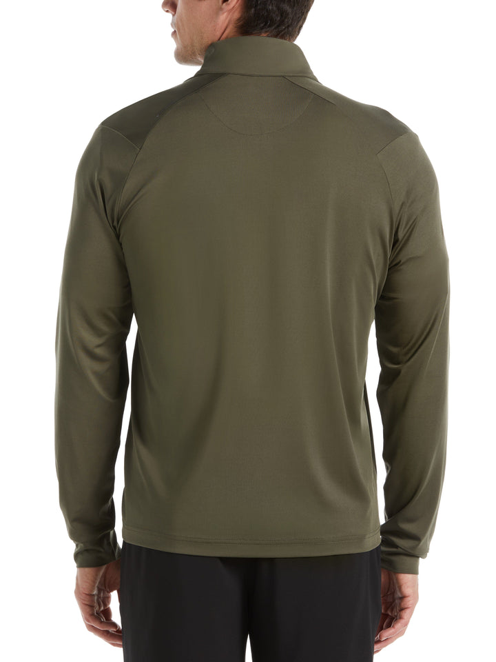 SwingTech™ 1/4 Zip Sun Protection Pullover (Black Lichen) 