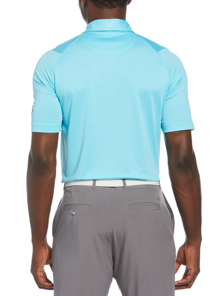 Men's Swing Tech Solid Golf Polo Shirt (Santorini Blue)