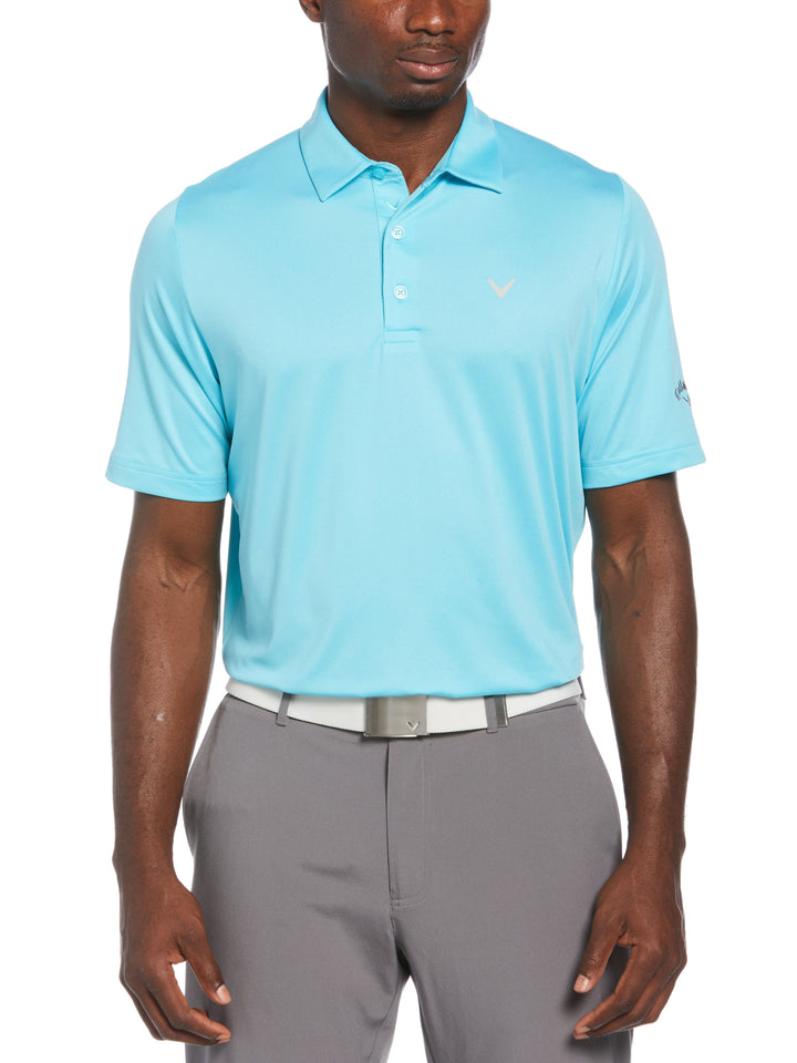 Men's Swing Tech Solid Golf Polo Shirt (Santorini Blue)