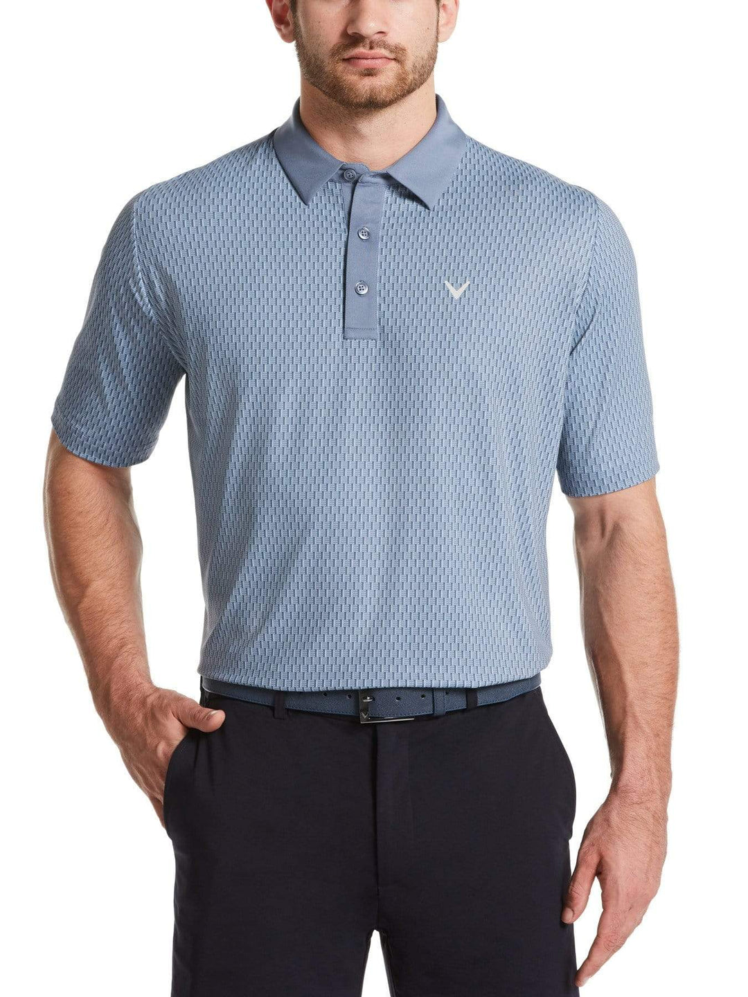 Mens Swing Tech Tee Print Polo-Polos-Flint Stone-M-Callaway Apparel