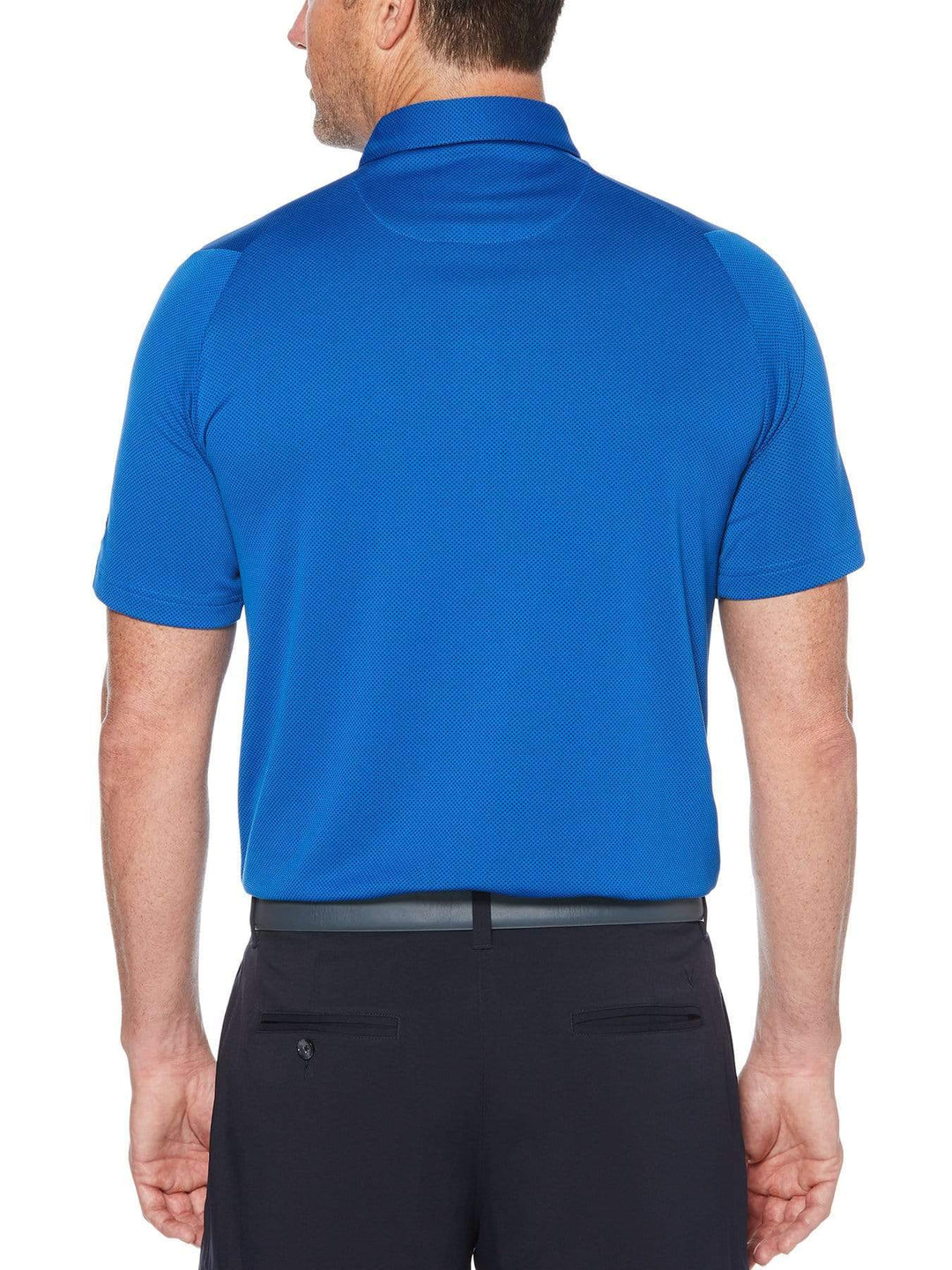 Mens Swing Tech Two Color Jacquard Polo Polos