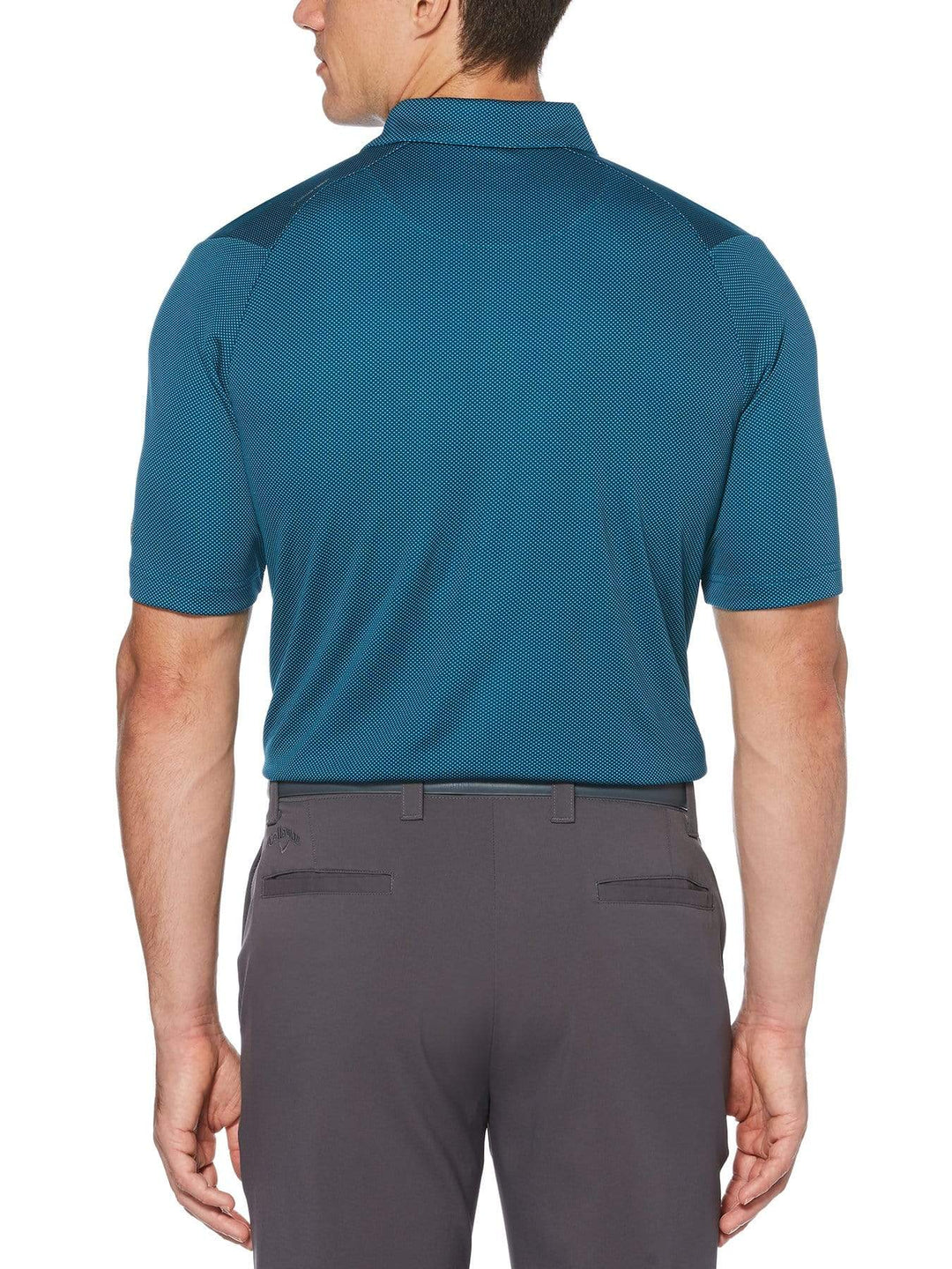 Mens Swing Tech Two Color Jacquard Polo Polos