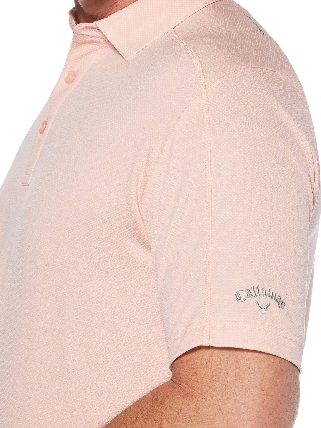 Mens Swing Tech Two Color Jacquard Polo Polos