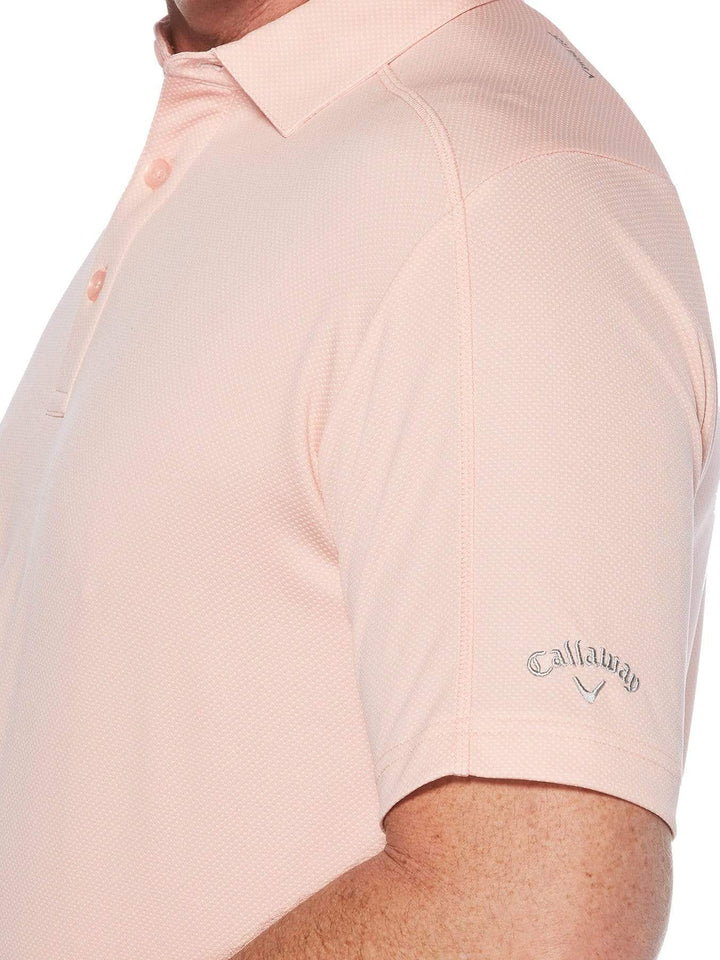 Mens Swing Tech Two Color Jacquard Polo Polos
