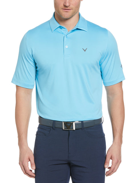 Men's Swing Tech Solid Golf Polo Shirt (Blue Grotto) 