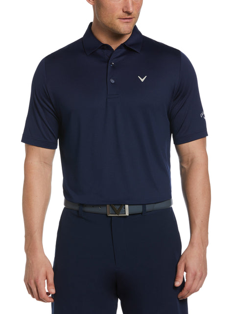 Men's Swing Tech Solid Golf Polo Shirt (Peacoat) 