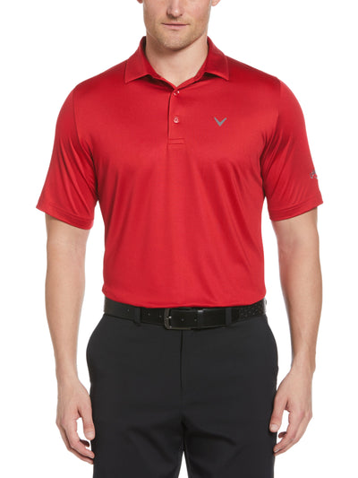 Men's Swing Tech Solid Golf Polo Shirt (Tango Red) 