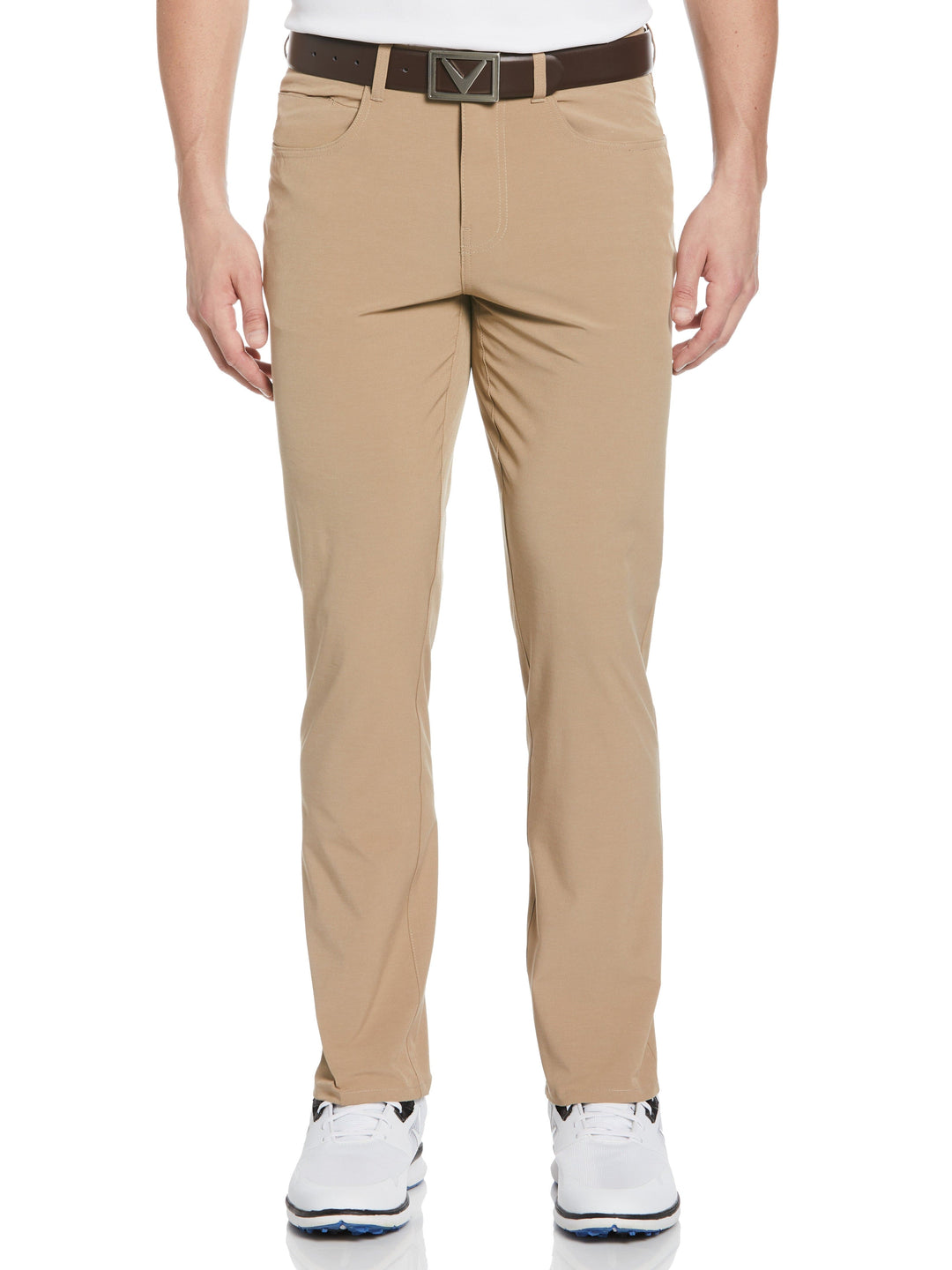 Textured 5 Pocket Golf Pant (Khaki Heather) 