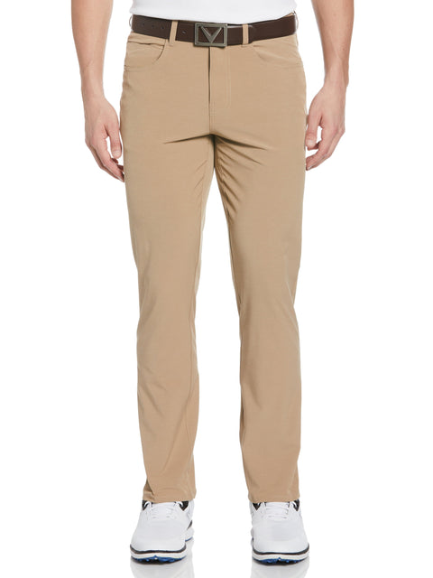 Textured 5 Pocket Golf Pant (Khaki Heather) 