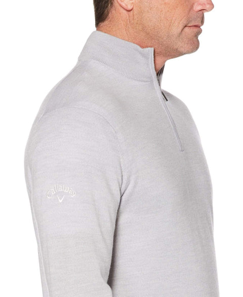 Mens Thermal Merino Wool 1/4 Zip Sweater-Sweaters-Callaway Apparel