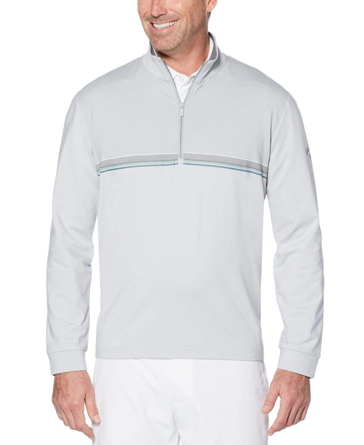 Mens Thermal Lightweight Fleece 1/4 Zip Pullover Jackets Pearl Blue / M