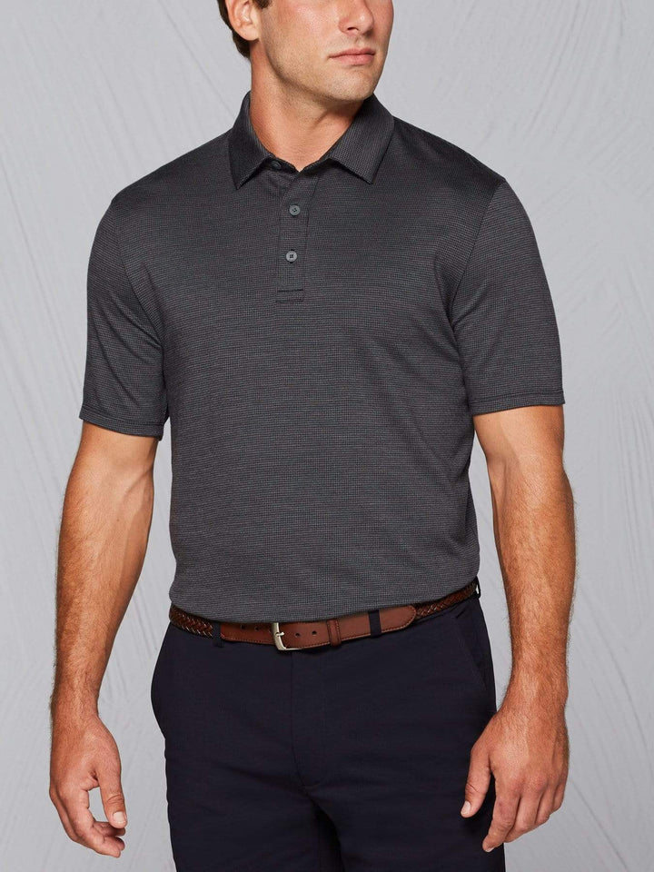 Mens Tour Authentic Wool Jacquard Polo Caviar / XL