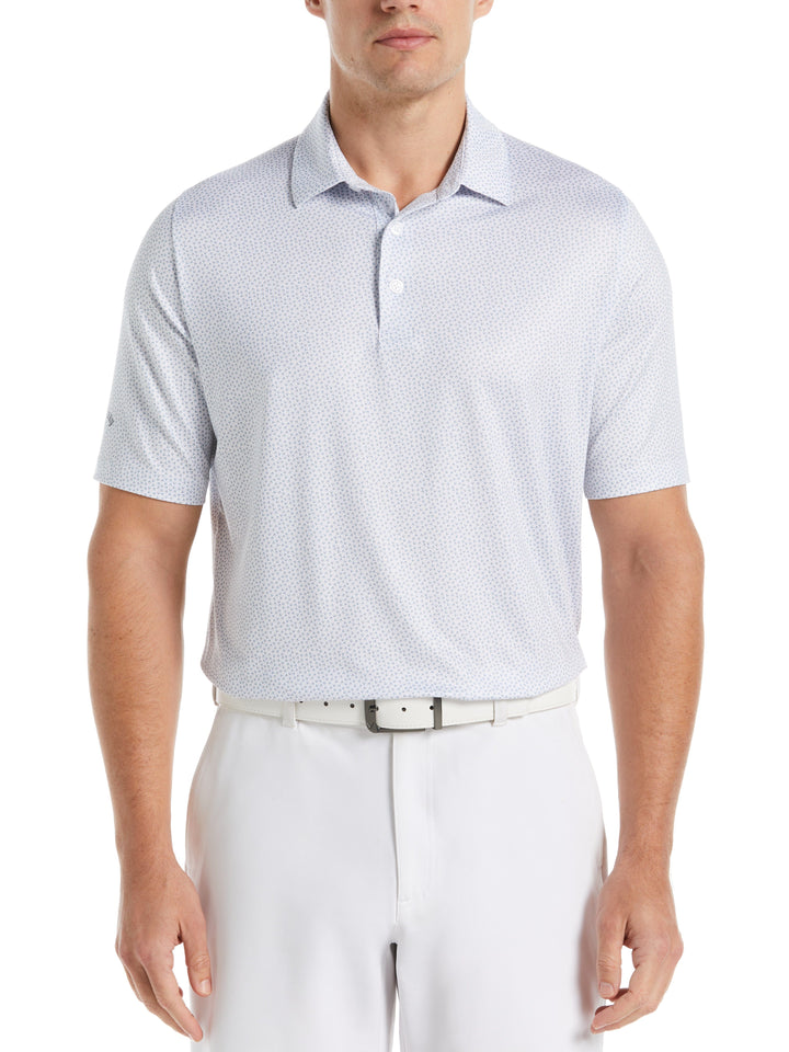 Trademark Geo Print Golf Polo (Bright White) 