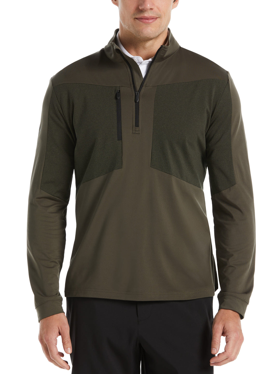 Ultra Light Aquapel 1/4 Zip Golf Pullover (Black Lichen) 