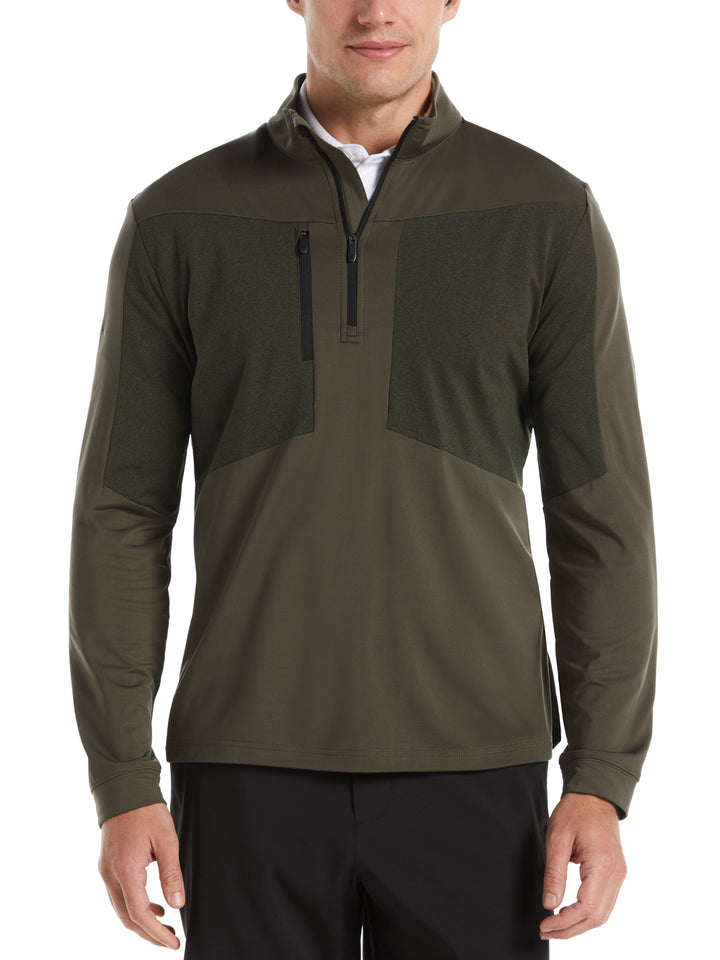 Ultra Light Aquapel 1/4 Zip Golf Pullover (Black Lichen) 