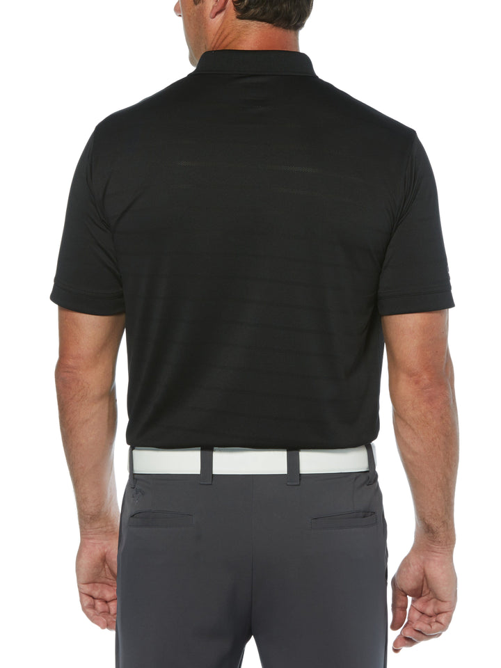 Mens Vent Short Sleeve Open Mesh Polo Shirt (Black) 