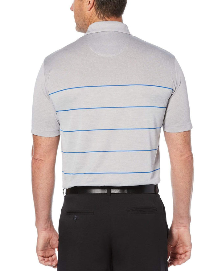 Mens Ventialted Heather Stripe Polo Polos