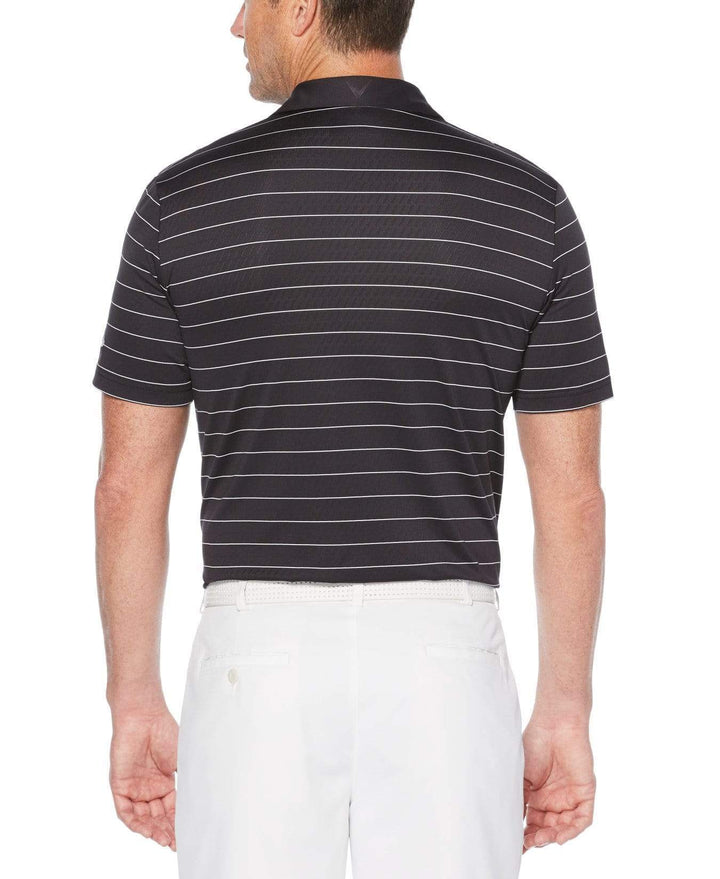 Mens Ventilated Stripe Golf Polo Polos
