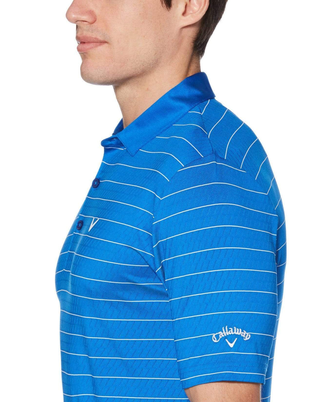 Mens Ventilated Stripe Polo-Polos-Callaway Apparel