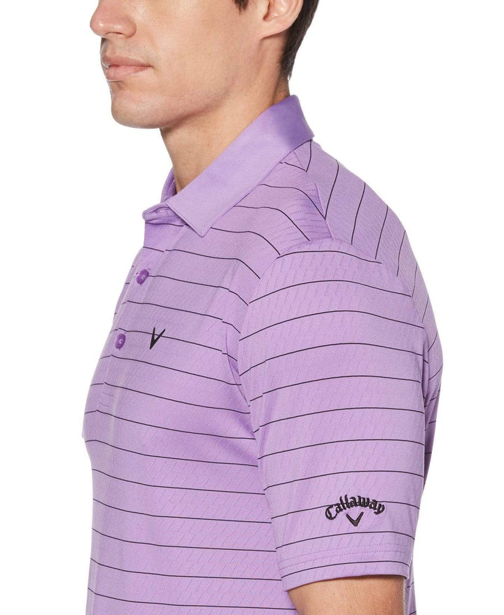 Mens Ventilated Stripe Polo-Polos-Callaway Apparel