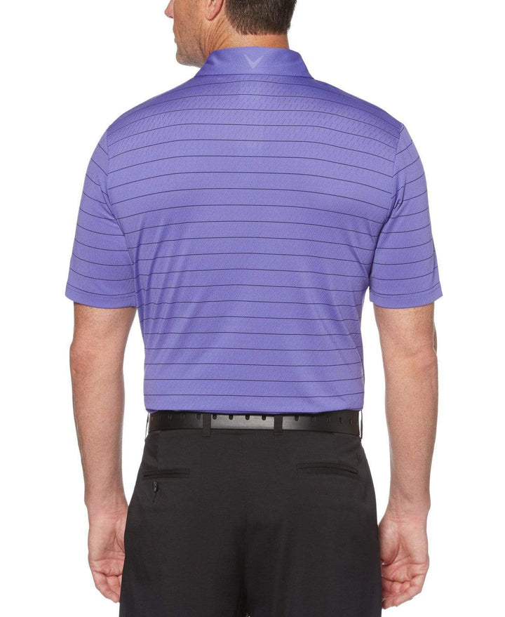 Mens Ventilated Stripe Polo with Chevron Polos